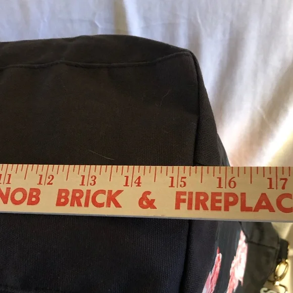 Victoria's Secret Black Tote with Pink Floral Design - Picture 4 of 8